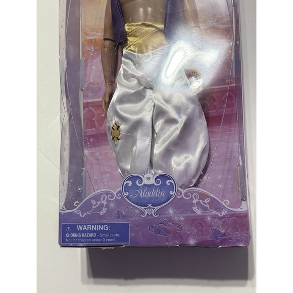 Disney Store Aladdin Doll Figure New Rare Sealed Classic Prince Ali Poseable Toy - Picture 4 of 6